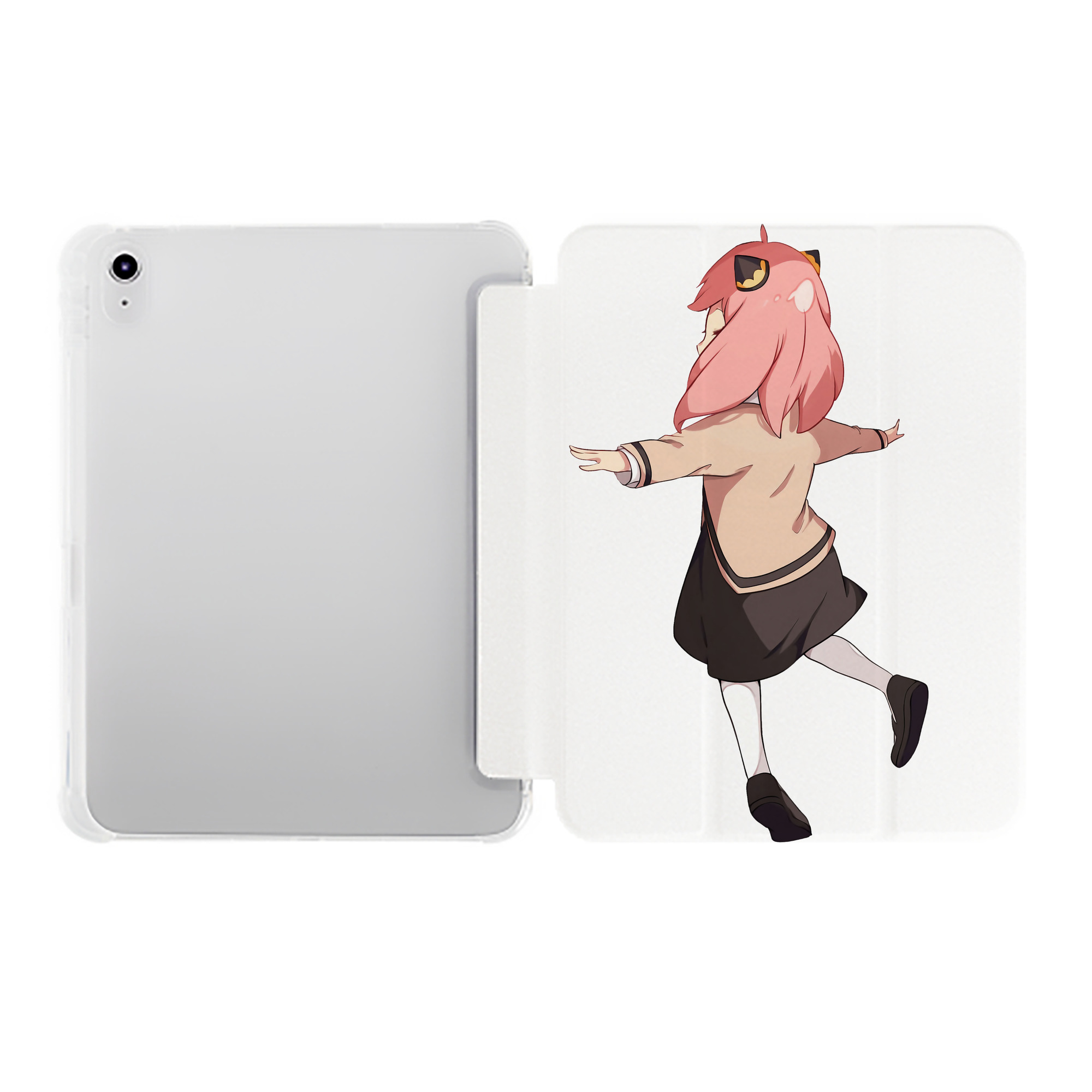 （画像用） SPY×FAMILY间谍家家酒 IPad ケース ペン収納付き 三つ折りスタンド PUレザー×シリコン 対応機種9.5/10.5/10.9インチ